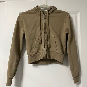 Brandy Melville John Galt cropped zip up hoodie